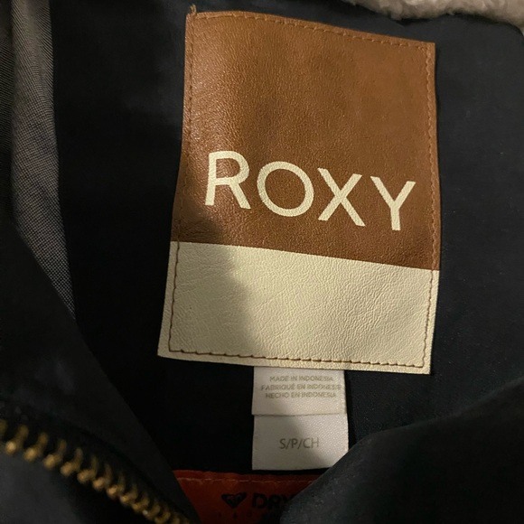 Roxy Black Jacket with Brown Accents - Picture 2 of 7